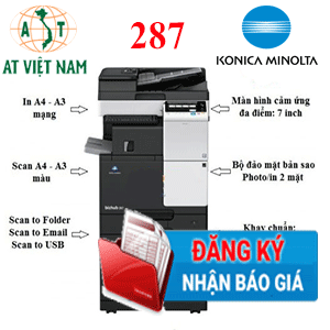 Báo giá máy photo Konica Minolta Bizhub 287 chính hãng
