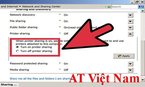 chia sẻ máy in trên Windows Vista, chia se may in tren Windows Vista