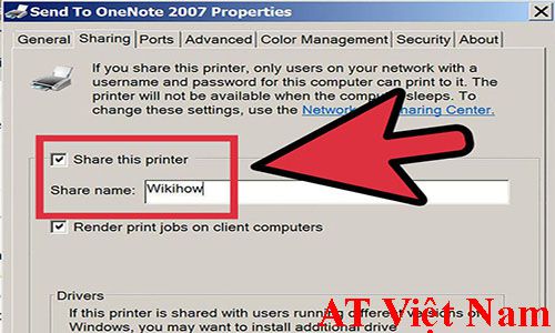 chia sẻ máy in trên Windows Vista, chia se may in tren Windows Vista