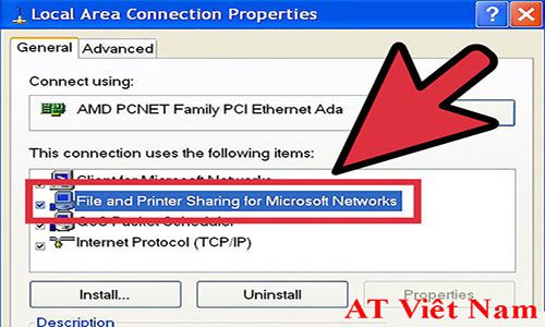 Chia sẻ máy in trên Windows XP, Chia se may in tren Windows XP