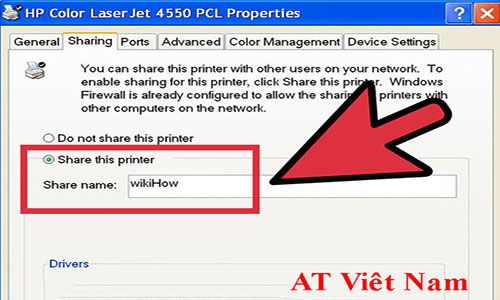 Chia sẻ máy in trên Windows XP, Chia se may in tren Windows XP