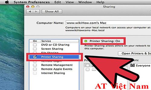 Chia sẻ máy in trên hệ điều hành Max OS,chia se may in tren he dieu hanh Max OS