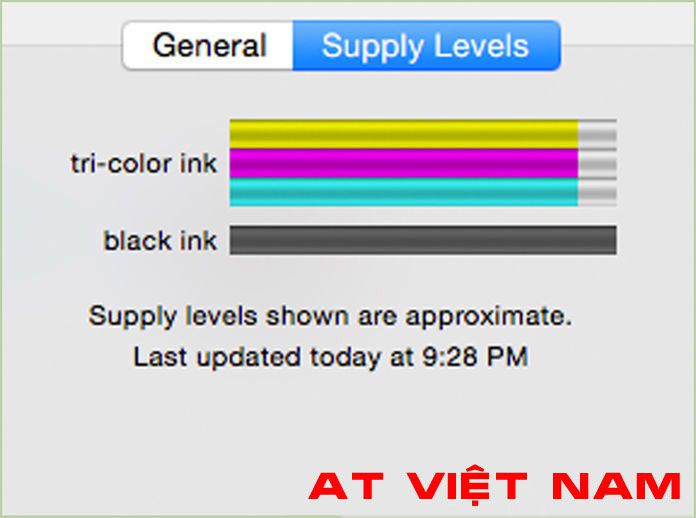 Kiểm tra mực còn lại trong máy in phun, kiem tra muc con lai trong may in phun